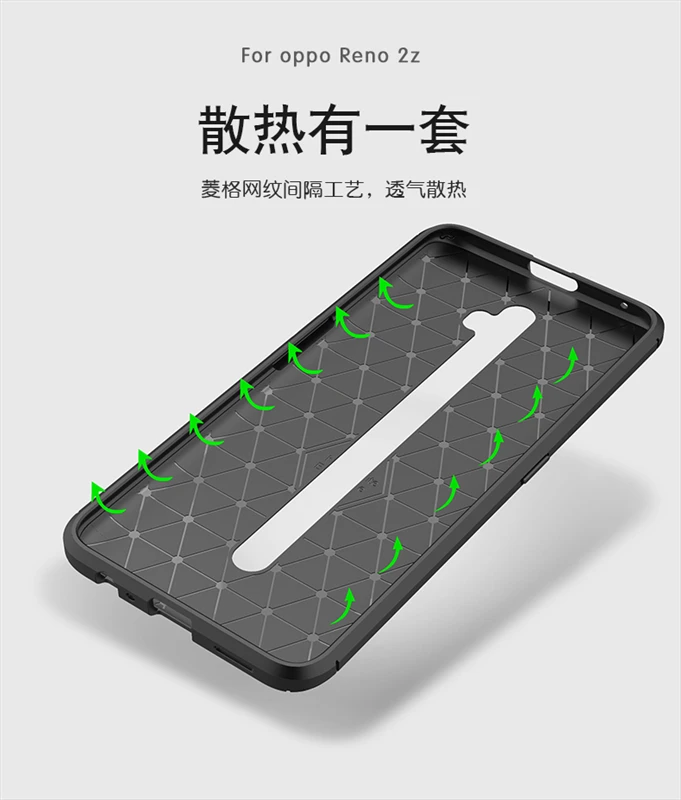 for oppo reno2 f case soft silicone slim carbon fiber shell 6 5 anti knock case for oppo reno2 f cover for oppo reno 2 f case free global shipping