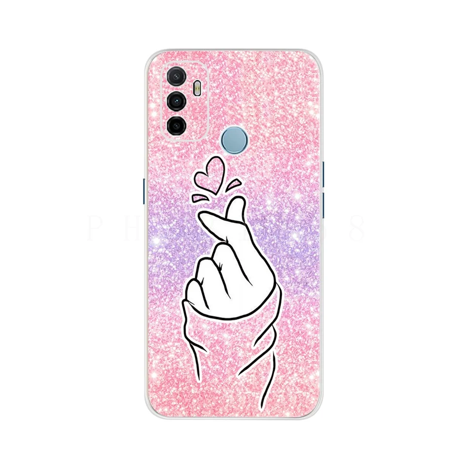 For Oppo A53 Case Cute Cat Painted Cover For Oppo A53 Phone Cases CPH2127 OppoA53 Full Coque Bumper 6.5'' Oppo A 53 Phone Fundas oppo cover