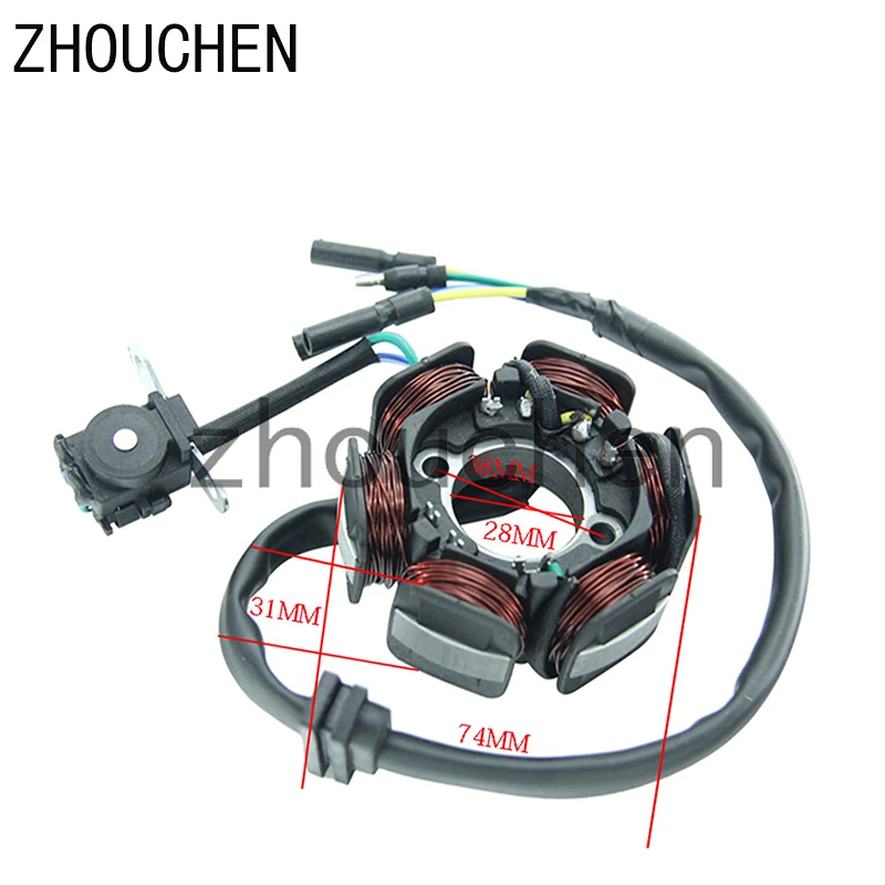 Generator Magnetor DC Stator Motor Coils Under Electric Starting Magneto Fit For Yinxiang 150cc Engines CQ-154-1 |