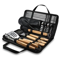 grilling tool set outdoor bbq accessories barbecue tongs spade skewers brush glove spice jar