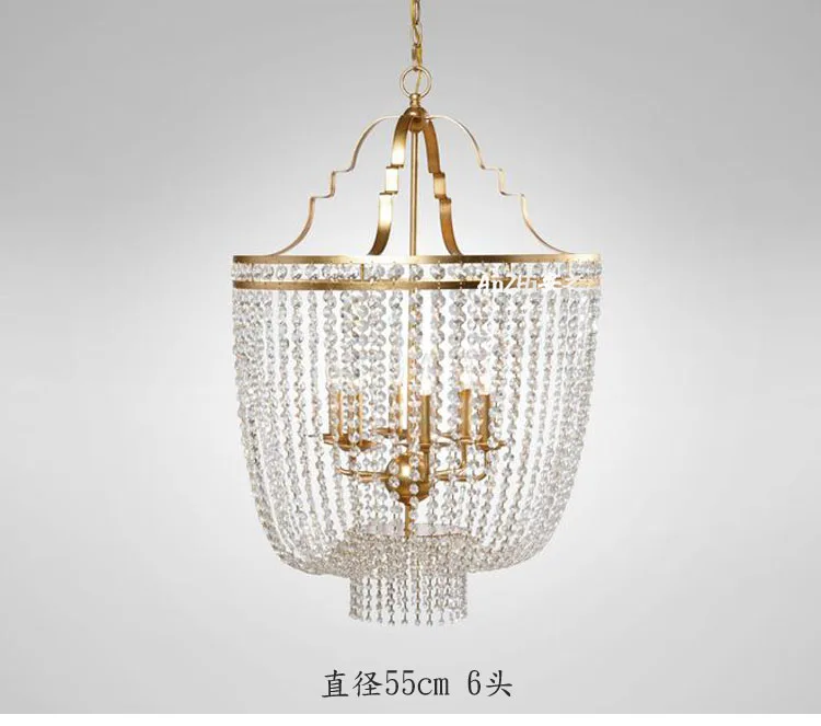 Американская хрустальная люстра в стиле ретро роскошная для столовой спальни