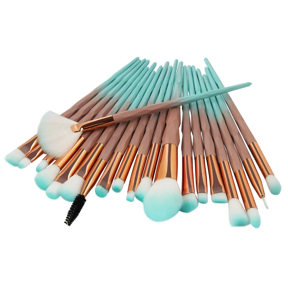 

20pcs Diamond Makeup Brush Set Eye Brush Beauty Tools Fan Powder Eyeshadow Contour Beauty Cosmetic Colorful For Make Up Tool