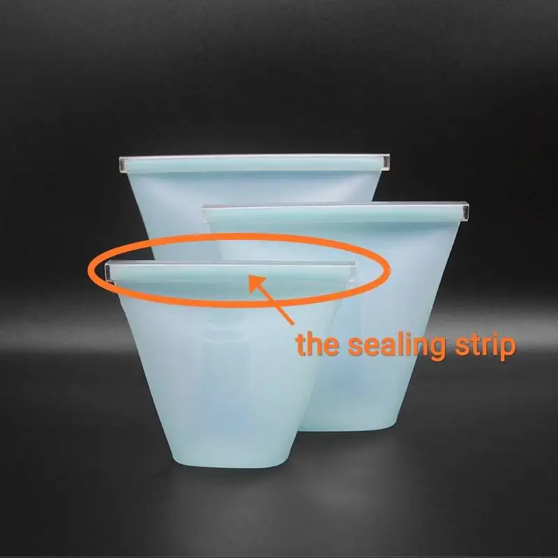 Многоразовые Пакеты на молнии Zero отходов кухонный силиконовый Пакет для