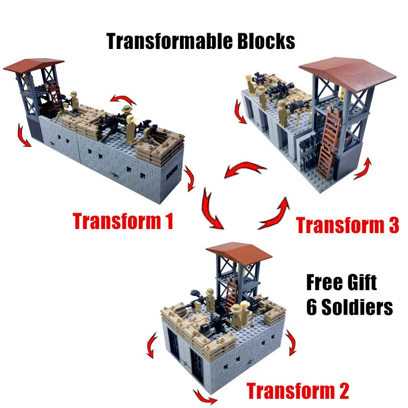 MOC Military Weapons Blocks Children Montessori Toys for Boys Toys Gift Compatible Friends Technical Mini Bricks Juguete Bloques