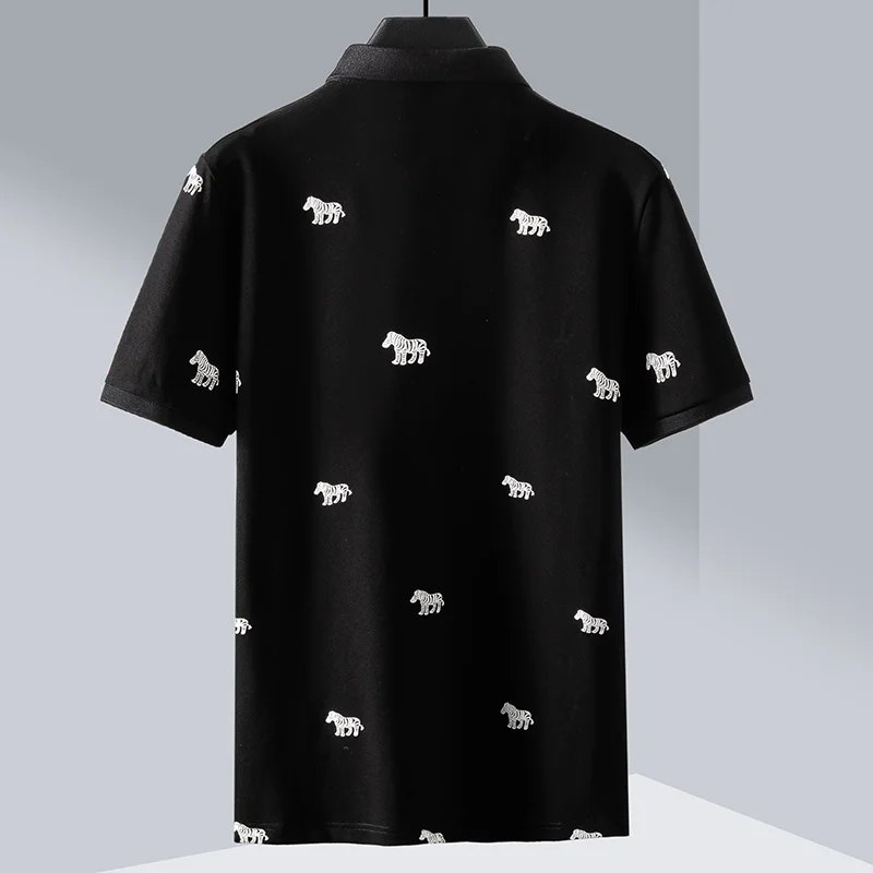 

Men Polo Shirt Top Quality 2021New Arrival Mens Print Polo Shirts 100% Cotton Short Sleeve Casual Polo Fashion Summer Lapel Male