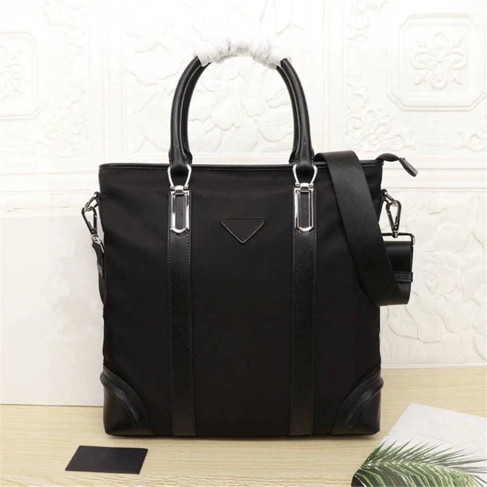 

2021 Men's Black Waterproof Nylon Designer Briefcase Laptop Bag Large Capacity Classic Fashion Office Handbag