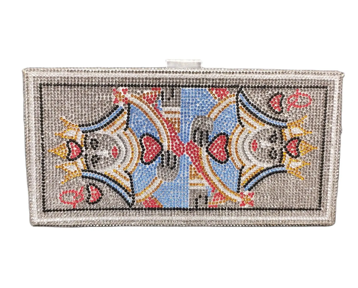 Chaliwini Новинка Покер Queen Для женщин Вечернее Crystsal сцепления вечерние коктейльные