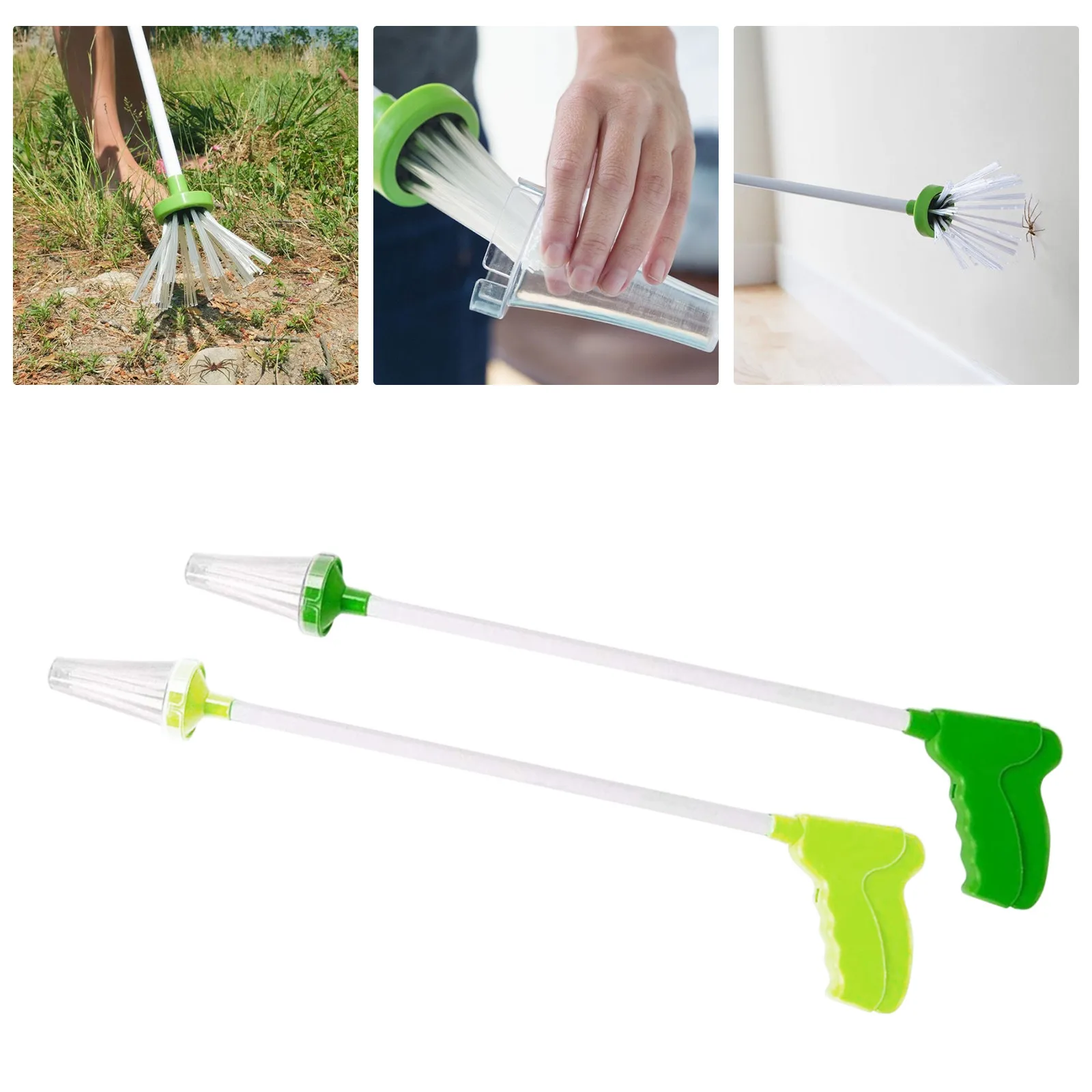 

Insect Bug Spider Catchers Trap Release Bugs Spider Long Arm Handle Pick Up Tool Family Insect Trap Fly Catcher Trapper
