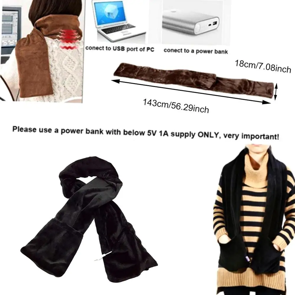 

2020 Top Fashion USB Heating Scarf Velvet Cold Protection Comfortable Stretch Fabric with Fashion Design A Wonderful Gift CSV