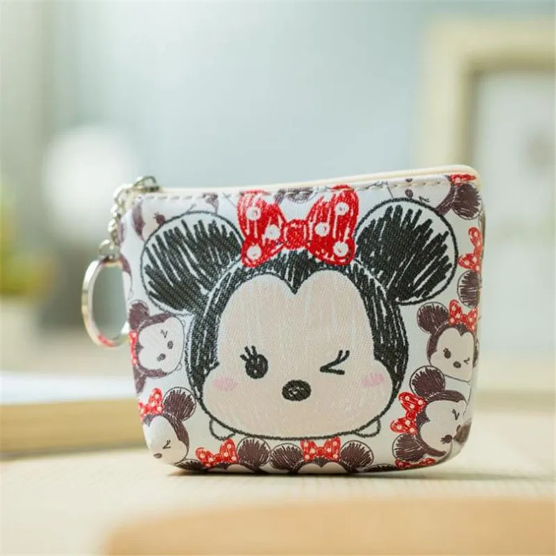 Детский мультяшный кошелек Disney монетница с Микки Маусом для девочек и мальчиков