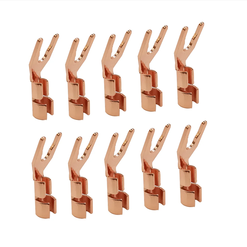 

20Pcs Banana Plug Audio Conenctor Soldering Type Cable Wire Spade Speaker Fork U/Y Shape HiFi Amplifier Male Plug Adapter