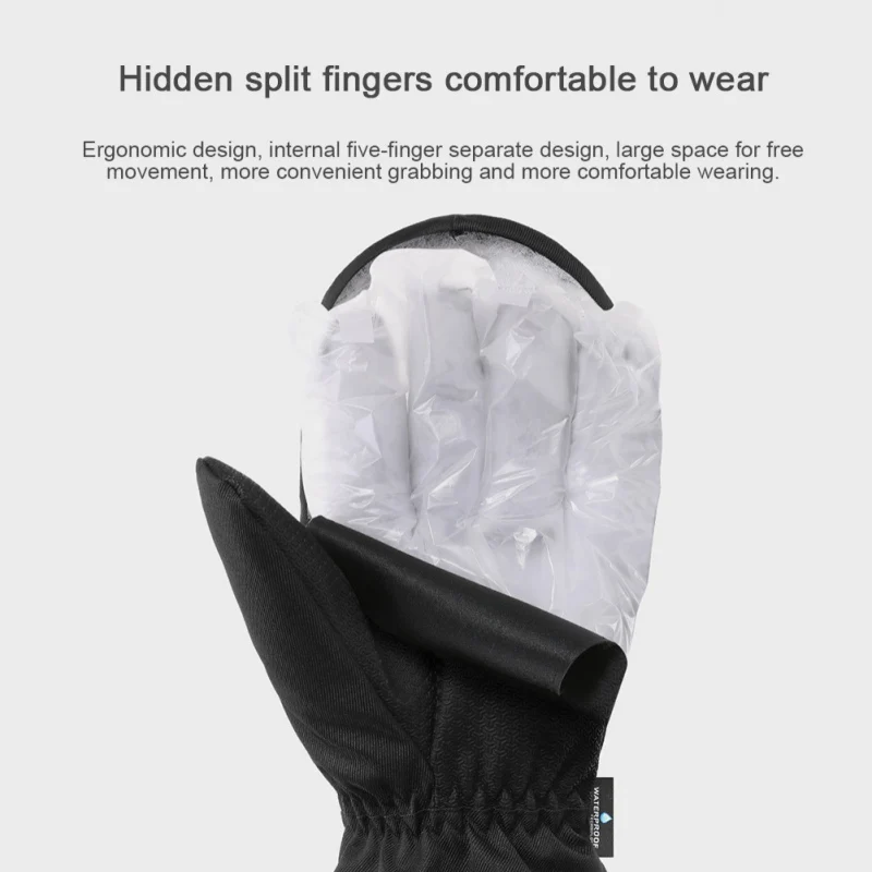 1 пара лыжные перчатки теплые варежки для снегохода ветрозащитные зимние