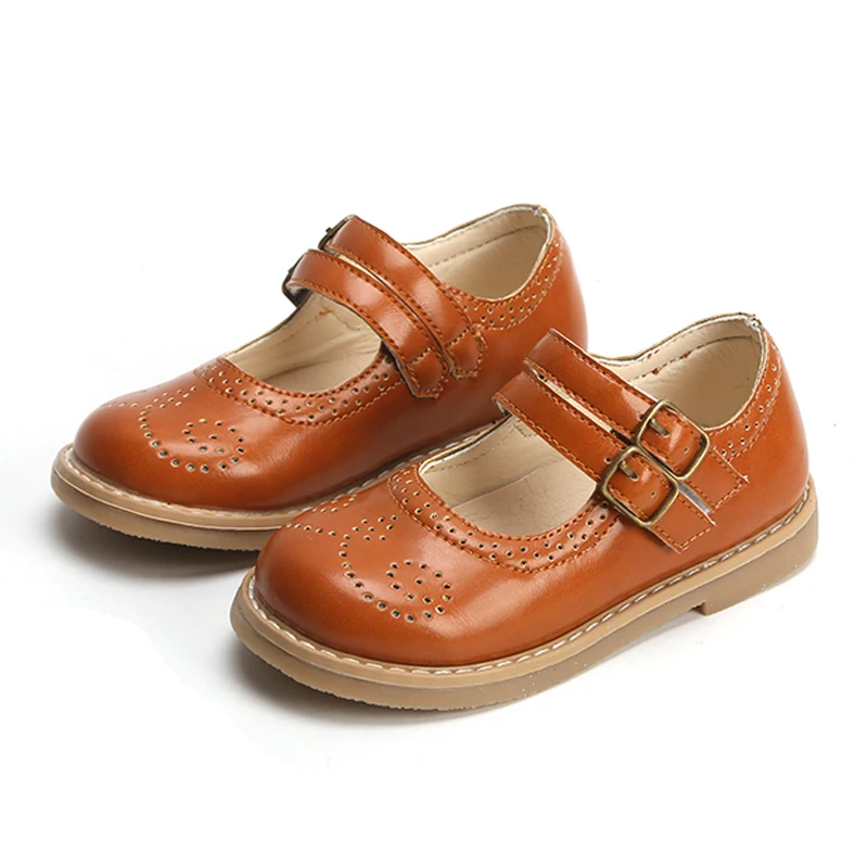 Новинка 2020 кожаные повседневные туфли для маленьких девочек весна-лето на