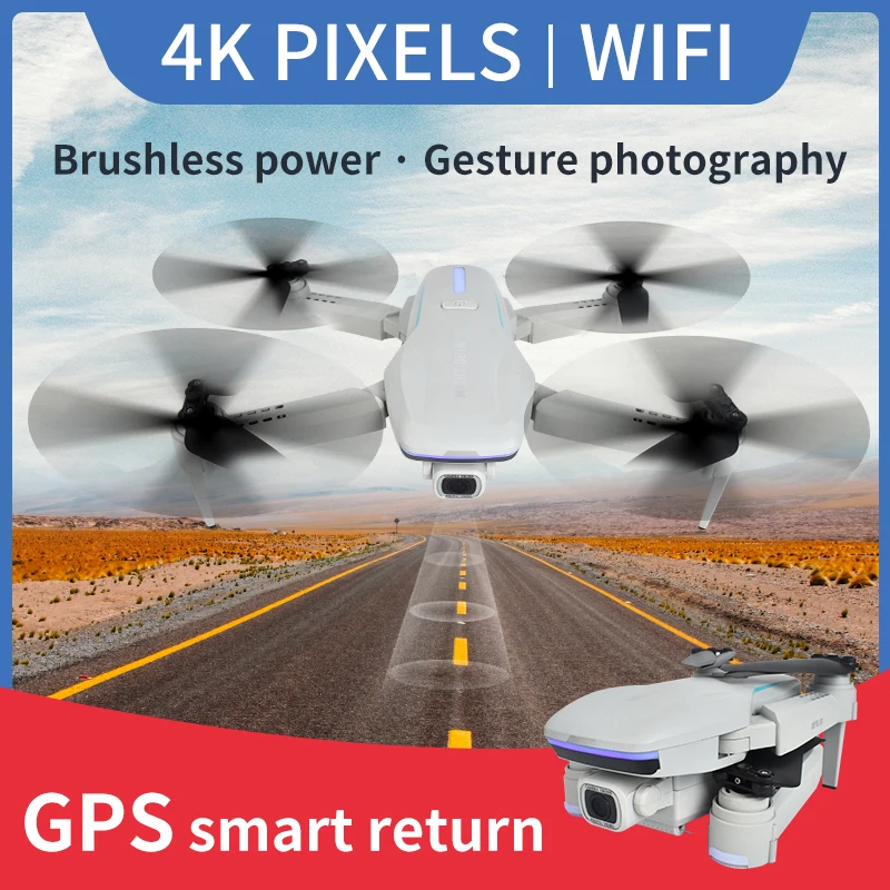 

4K/1080P HD Wide Angle Camera 5G Dual Antenna Drone GPS 4K WiFi Live Video FPV Foldable Altitude Hold Durable RC Drone