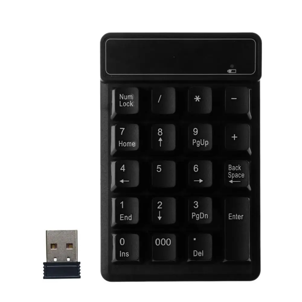 2 4 ГГц мини USB беспроводная цифровая клавиатура 19 клавиш цифры Pad приемник для Windows