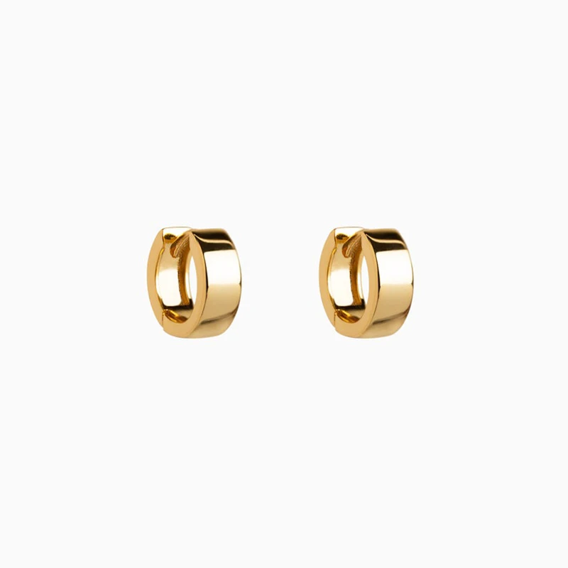 

VINY Silver 925 Jewelry Earrings For Women 2021 Trend Bijoux Femme Wide-Faced Simplicity Stud Earrings Gold/Silver Jewelry Gift