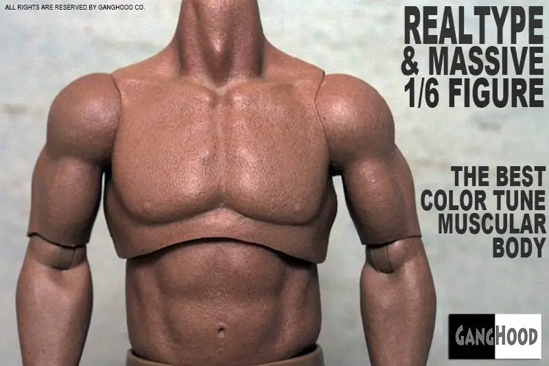 

GANGHOOD 1/6 Muscular Strong Action Figure Body For Arnold Doll Model Toys For Collection