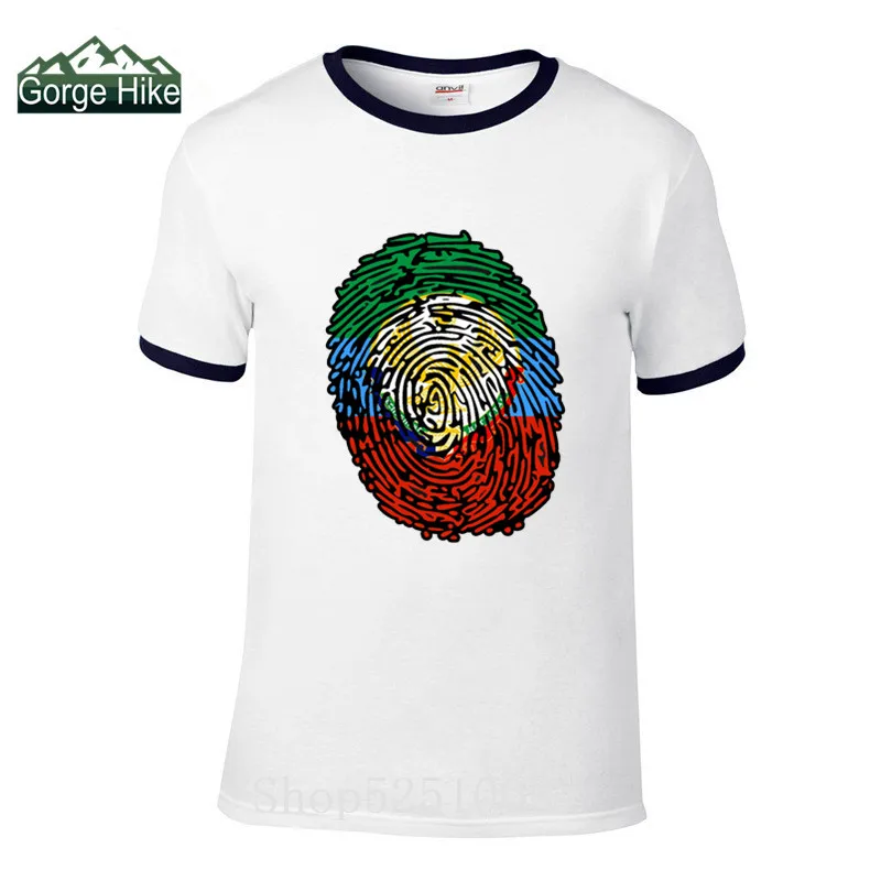 Дагестанская ДНК футболка daedestan флаг отпечаток пальца в полоску мужская 100%