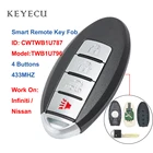 Keyecu CWTWB1U787 Smart Автомобильный Брелок дистанционного управления с ключом, 4 кнопки, 433 МГц, для Nissan Armada 2017-2018, для Infiniti Q70, M56, M37, M35, TWB1U796