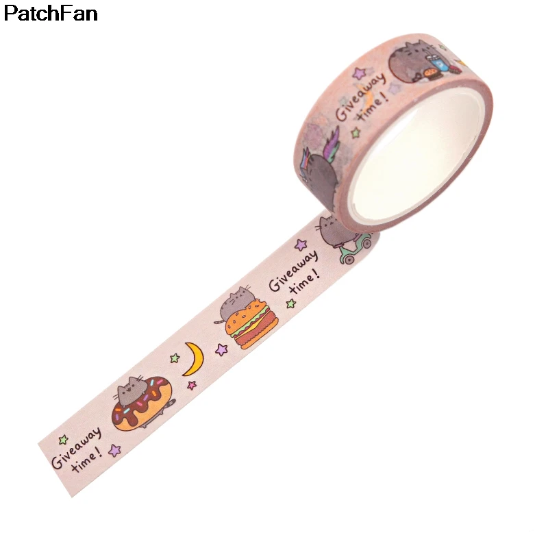 A2594 Лоскутная васи лента DIY Украшение скрапбукинг мультяшная кошка бумажная