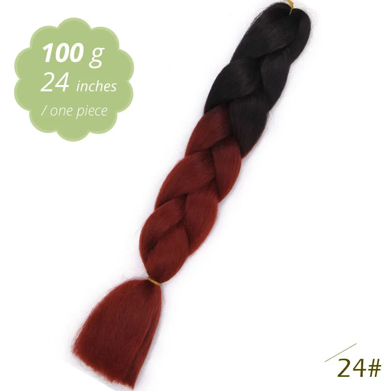 24 AISI BEAUTY Crochet Braids Synthetic Hair Jumbo Braiding Hair 100g/Pack Pink Grey Twists Braids Hair Extensions - Цвет: 24
