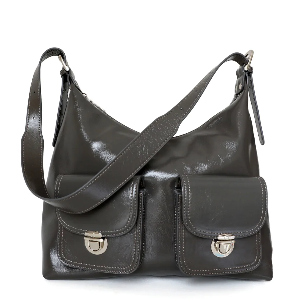 

2020 new large-capacity Autumn And Winter bag double buckle bag retro shoulder armpit bag handbag shoulder bag satchels