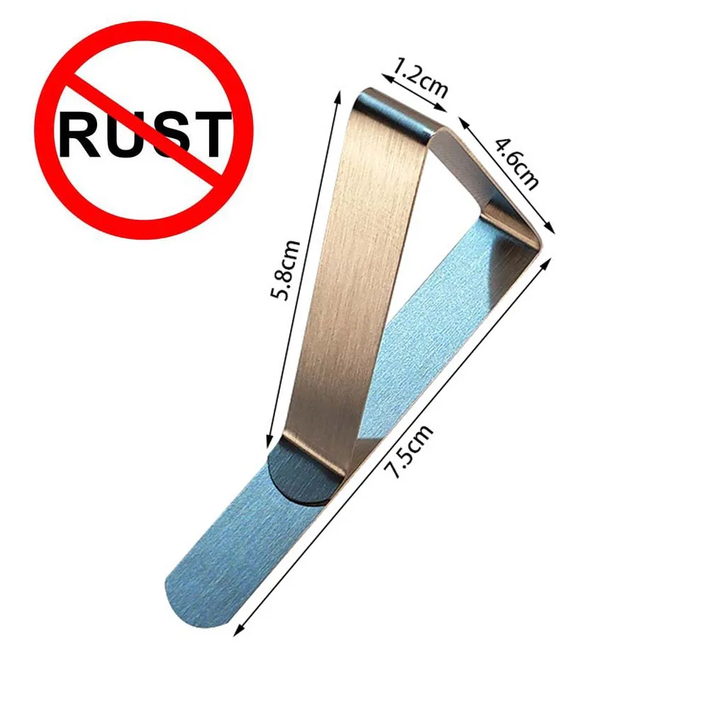 4 шт. Нержавеющая сталь зажимы для скатертей Портативный покрытие стола