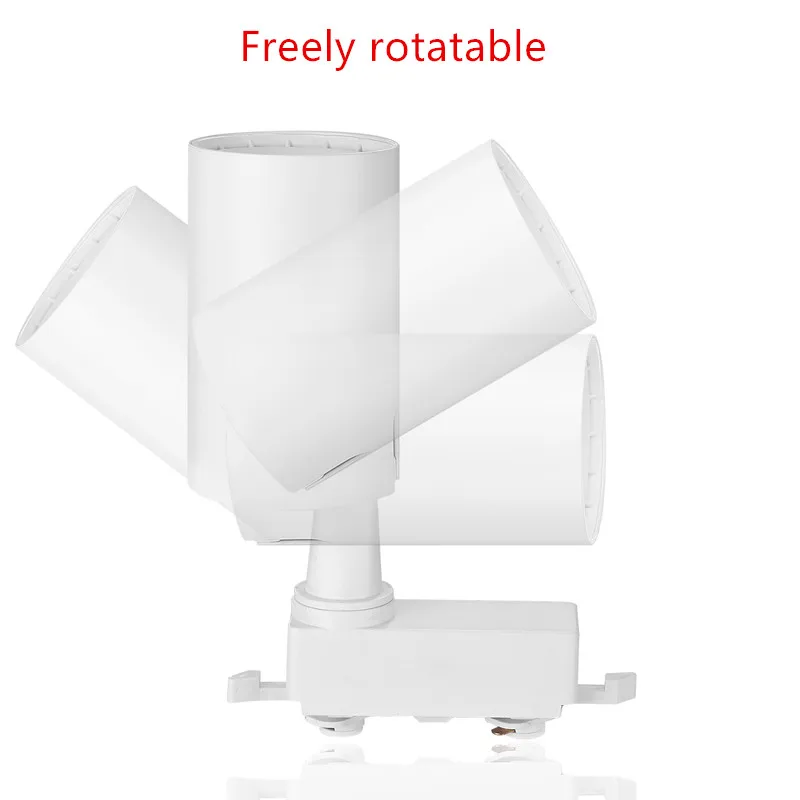 NEW LED COB Track Rail Light 10W 20W AC220V Spotlight Adjustable Lighting lamp for Mall Exhibition Office black/white | Лампы и