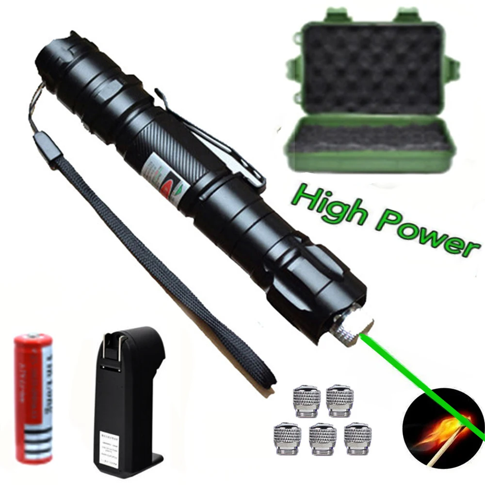 

High Power green Laser Pointer 5MW Red Dot Lazer Light Pen Powerful Laser Pen Adjustable Focus 500 to 5000 meters Lazer 009