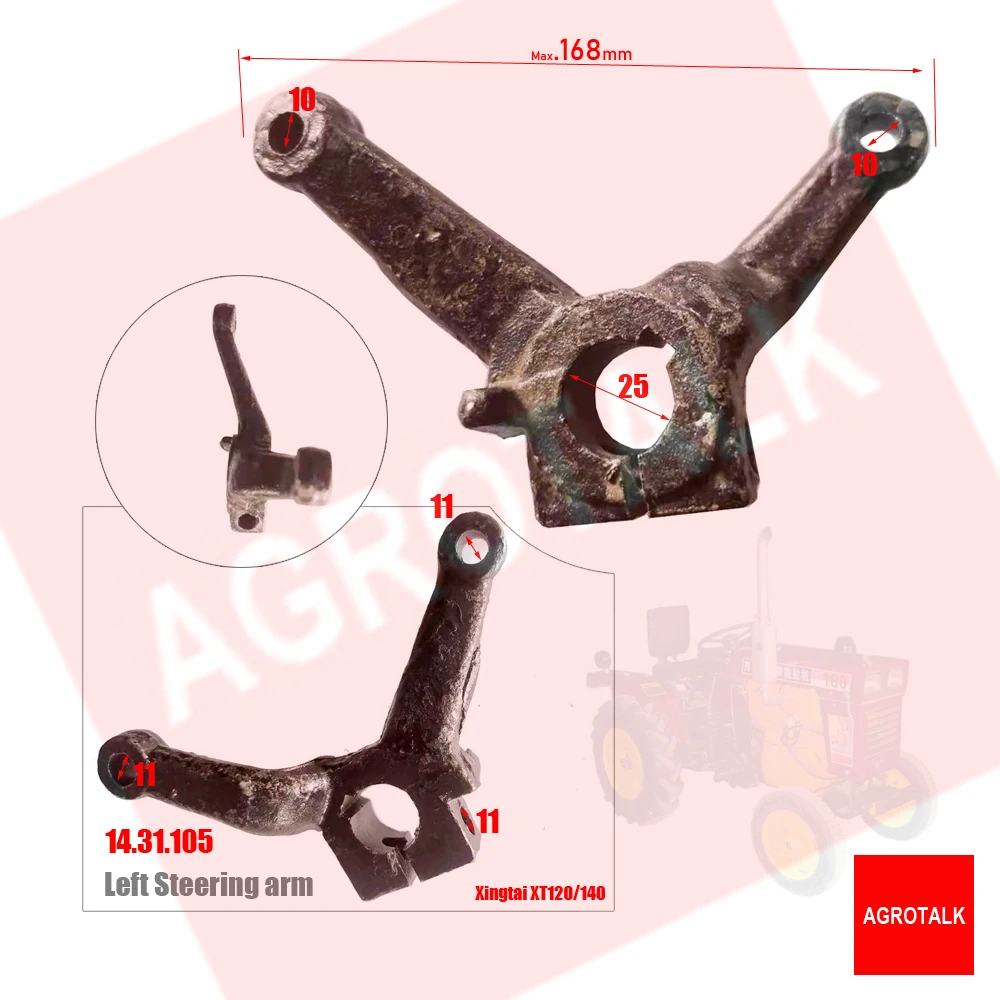 Влево/Вправо рулевой рычаг для Xingtai XT120 / XT-140 трактор, номер детали: