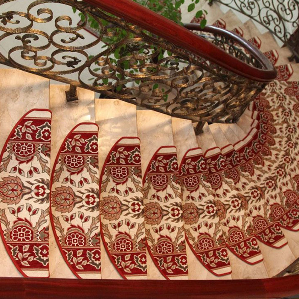 Non-slip Staircase Carpet Door Mat Steps Runners Stair Mats Decorative Self-adhesive | Дом и сад