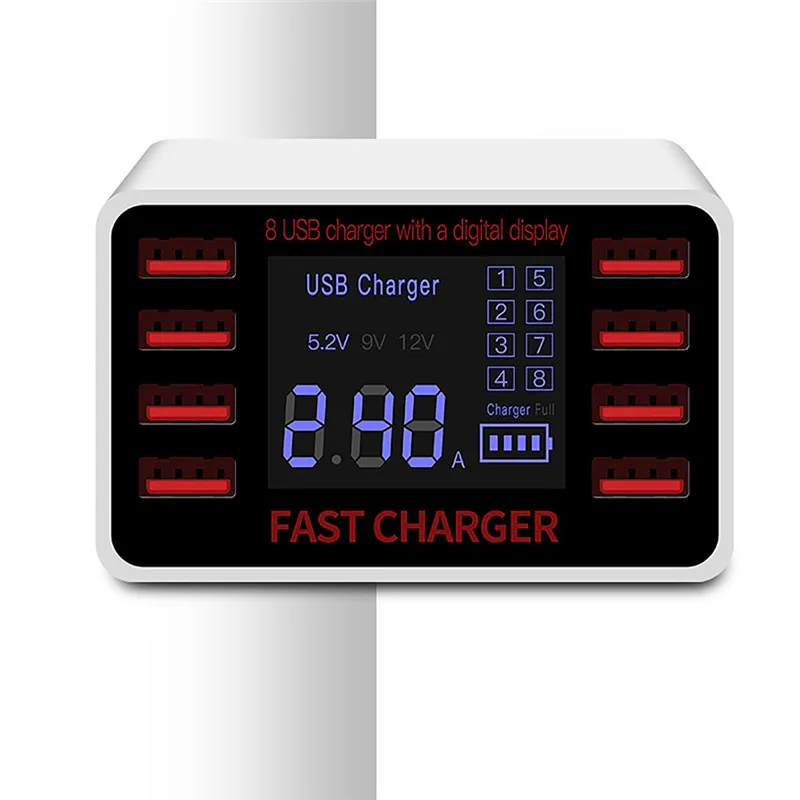 8 портов портативное зарядное устройство с несколькими USB портами для
