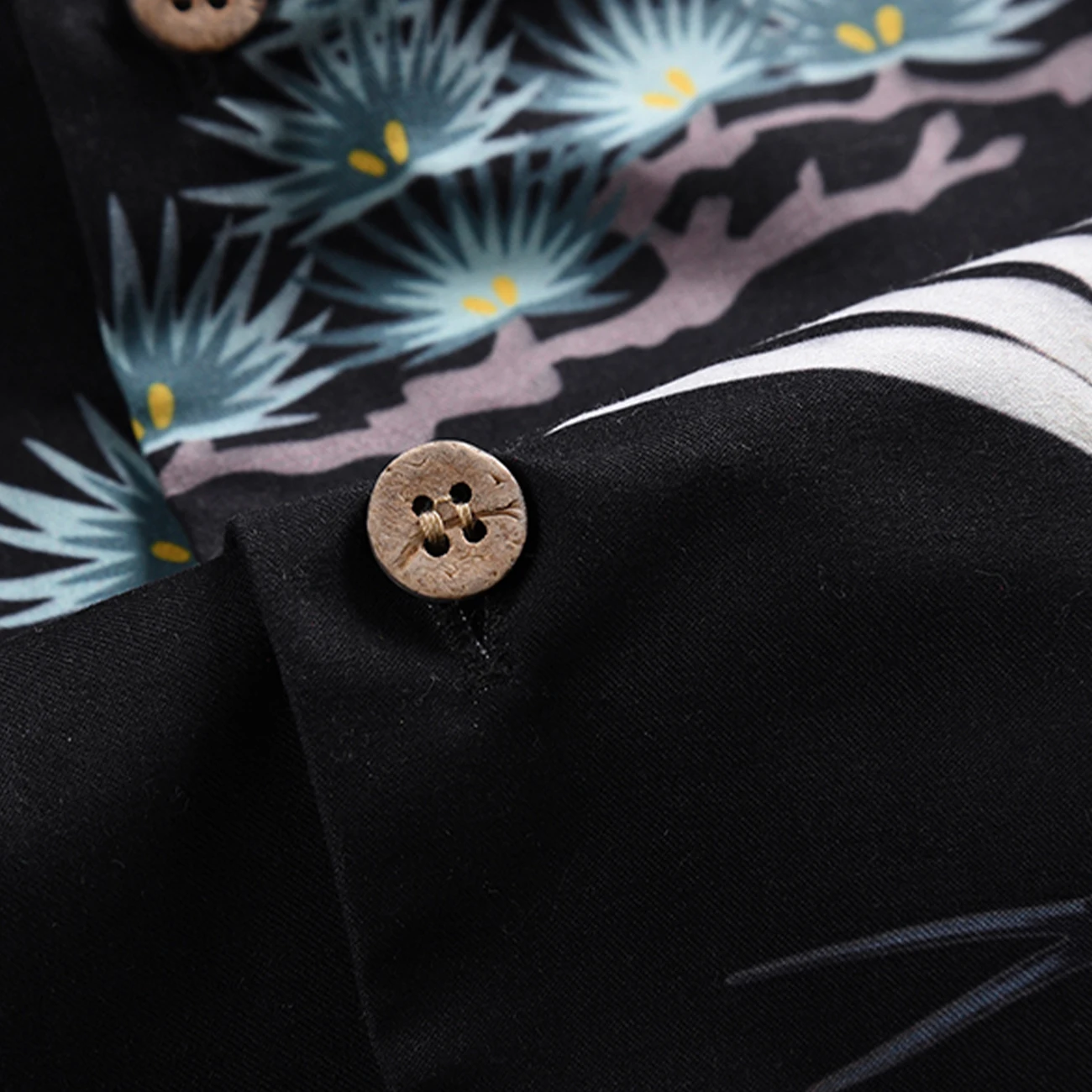 Рубашка мужская оверсайз в стиле хип-хоп с принтом журавлей хлопковая уличная