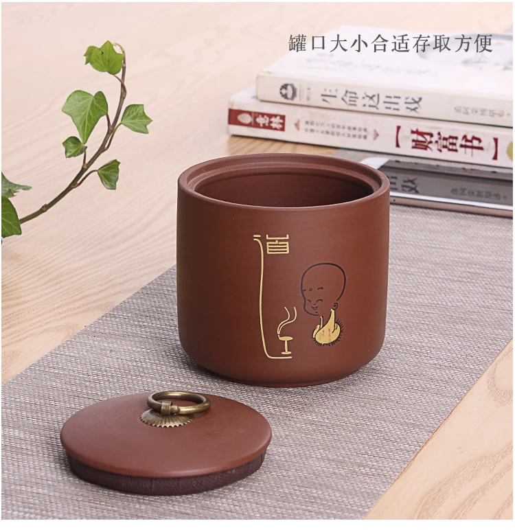 Традиционные фиолетовые глиняные керамические банка для чая кухонные сосуды