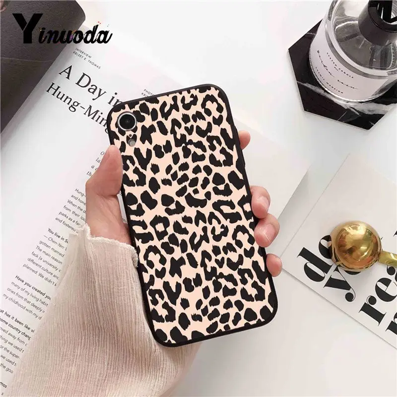 Yinuoda Леопардовый милый чехол для телефона iPhone 8 7 6 6S 6Plus X XS MAX 5 5S SE XR 10 11 pro max |