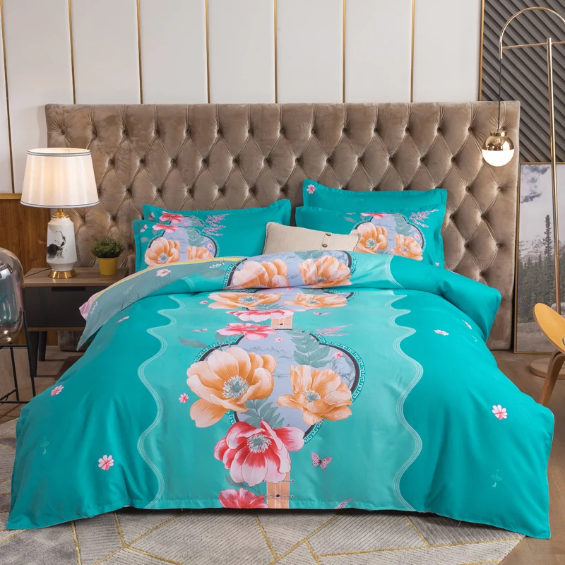 

1 пододеяльник из мягкой микрофибры, 2 подушки и 1 постельное белье Queen, King, Twin, Full Size, Комплект постельного белья 4 в 1