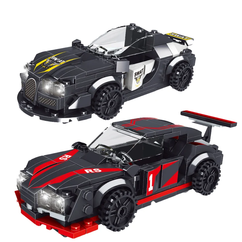 

Racing Car Building Blocks Sports Car Racer Vehicle Speed City Supercar Moc Model Educational Brick Toys Gift