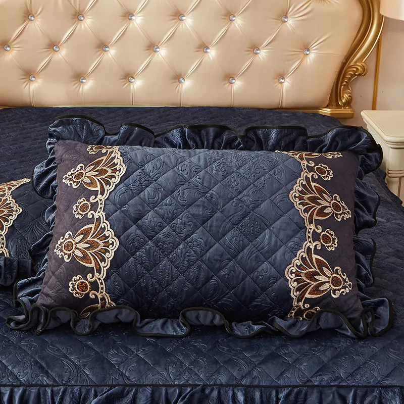 2 шт. тисненый бархатный стеганый вышитый кружевной чехол для подушки домашний