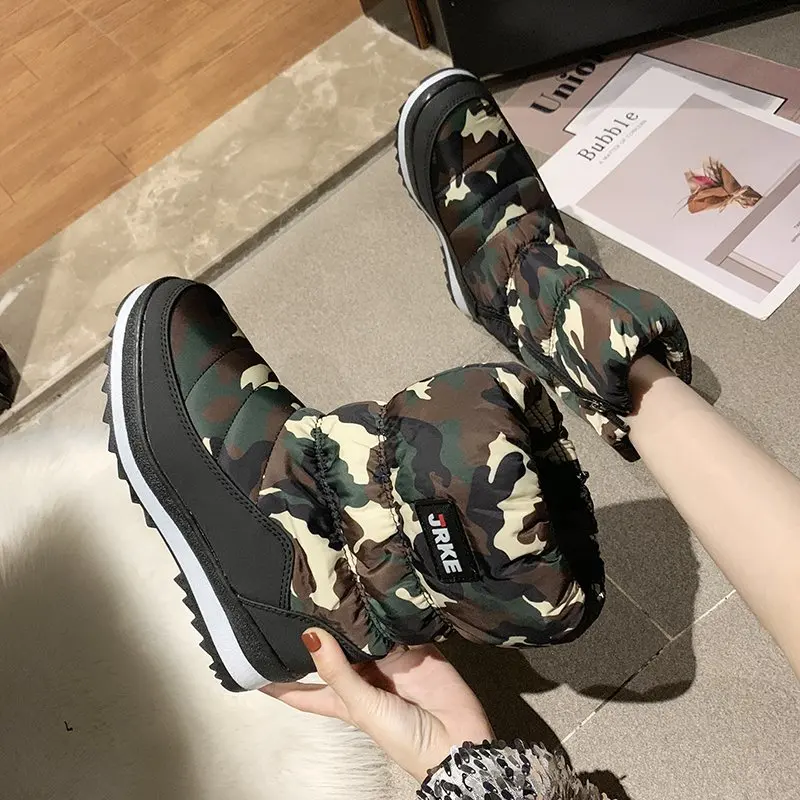 Женские зимние ботинки Нескользящие бархатные теплые женская обувь