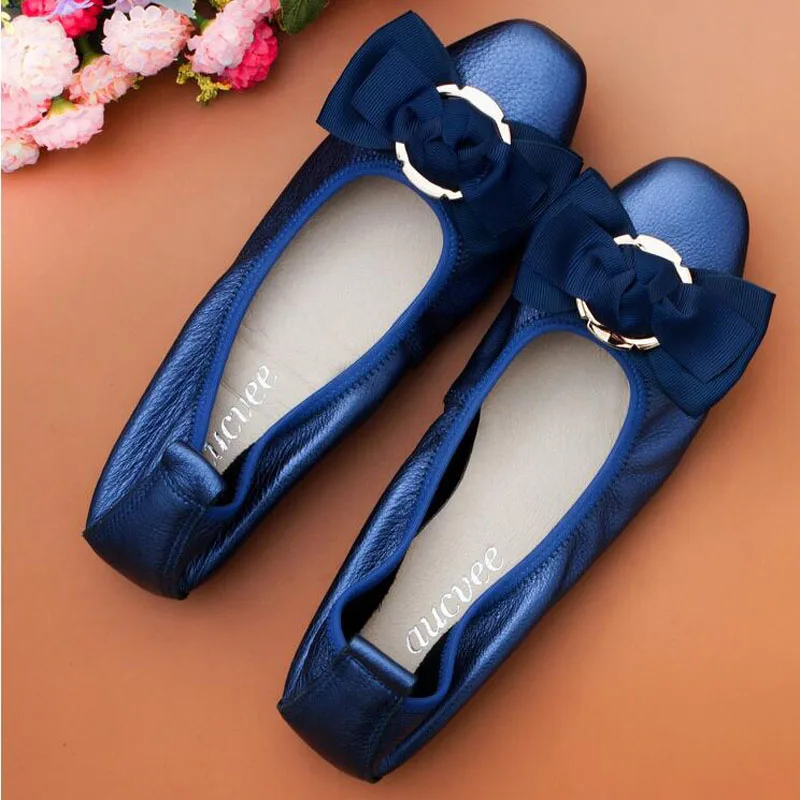 Женские лоферы на плоской подошве Повседневные балетки из натуральной кожи без