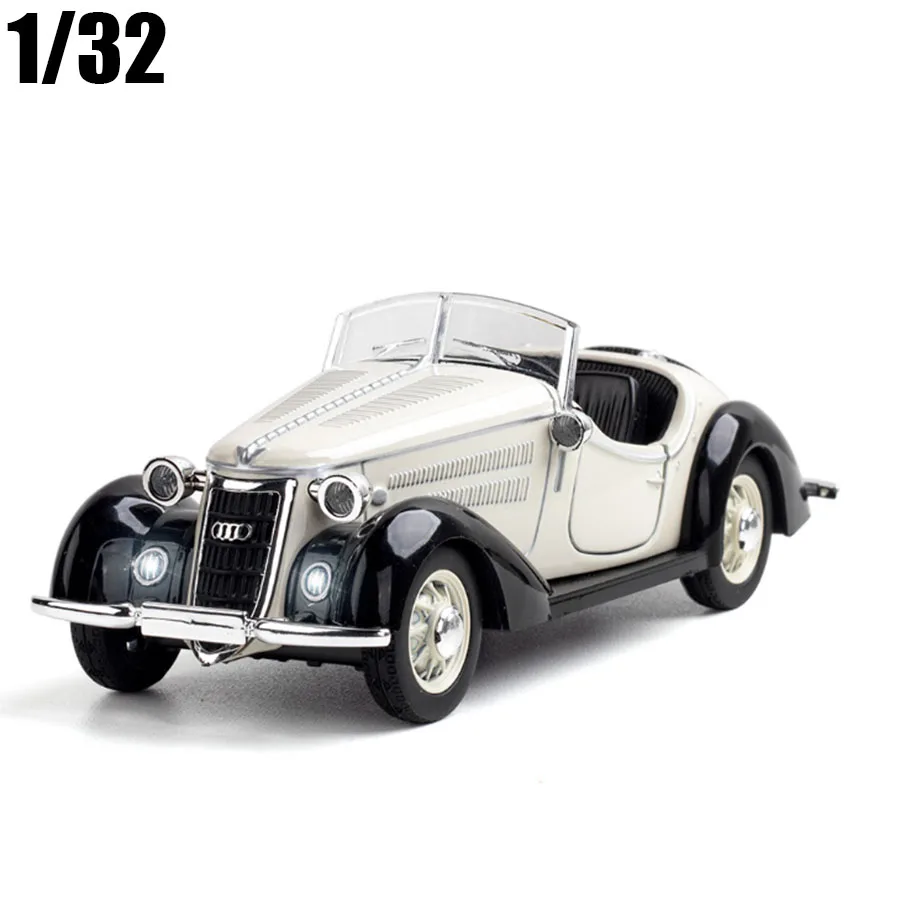 Классическая винтажная модель автомобиля в масштабе 1:32 игрушки Audi Wanderer W25K Roadster