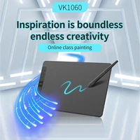 veikk vk1060 10x6 inch graphics tablet professional osu game drawing writing pad with battery free pen 8192 levels digital pad