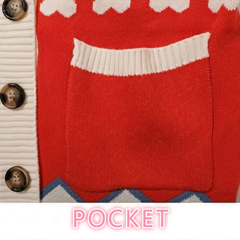 

Cardigan Women Single Breasted Pockets Oversize Colorful Sweet Girls Womens Knitted Leisure All-match Harajuku Fashion Outwear