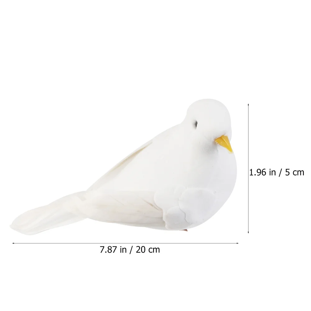 

2Pcs Adorable Pastoral Dove Wedding Banquet Decorative Bird DIY Craft White