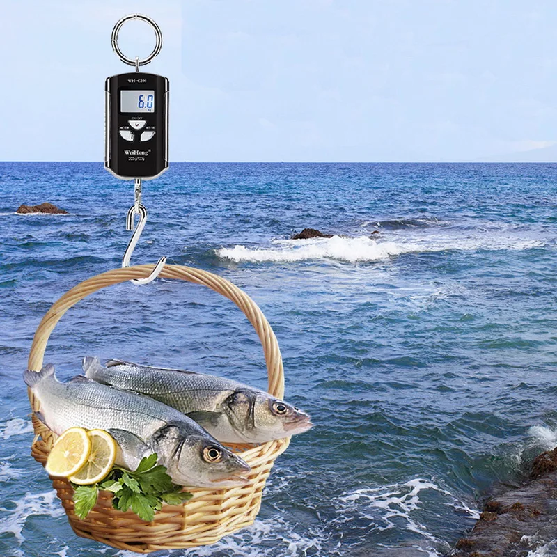 200 кг/441lb Портативный Мини цифровые весы ЖК-дисплей Дисплей Чемодан тяжелый шкала