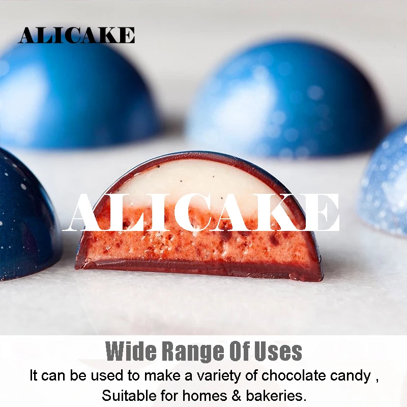 

3D Chocolate Mold Polycarbonate Sphere Ball Thick Cake Molds Chocolate Bar Mould for Chocolate Bakery Baking Tools Drop Shipping