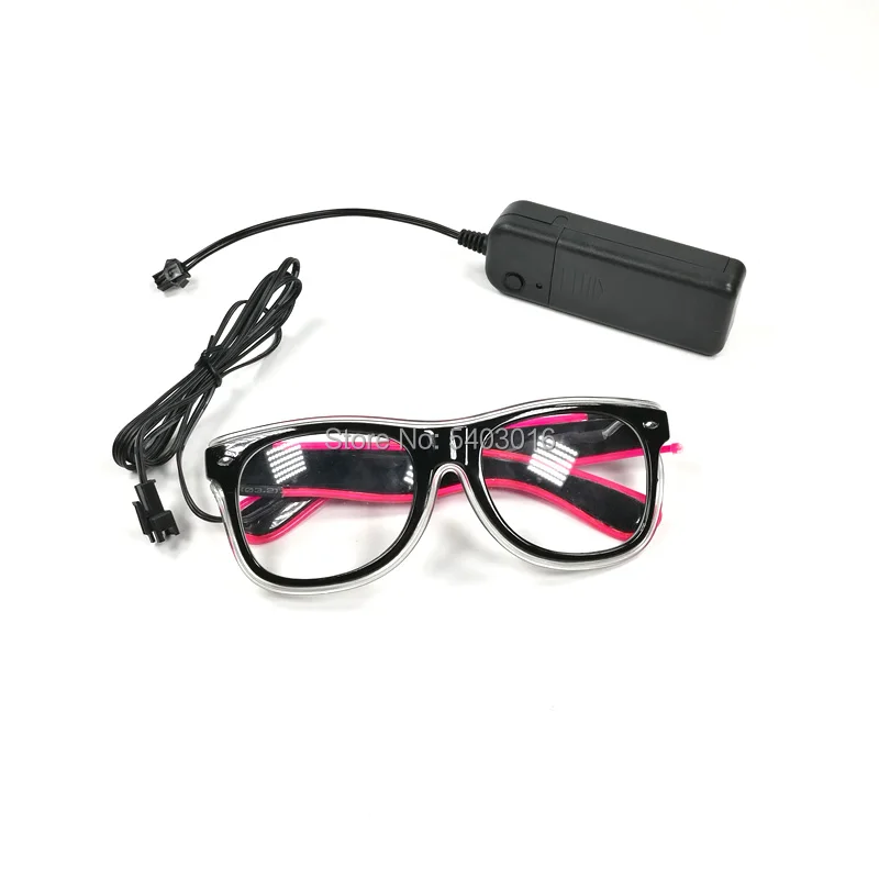 Cool Fashion Double Colors EL Glasses Wire Glowing Neon LED Light Up Sunglasses Glow Party Decorative |