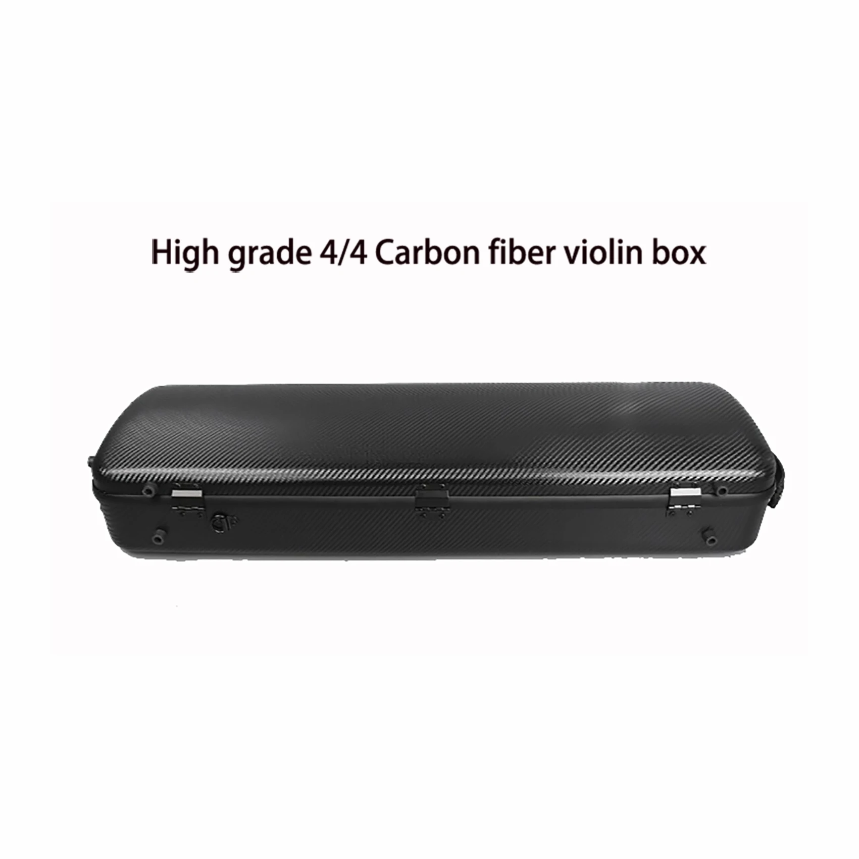 4/4 Violin Case Carbon Fiber Violin Box High Grade Black Square Box Strong Lock with Small bag enlarge