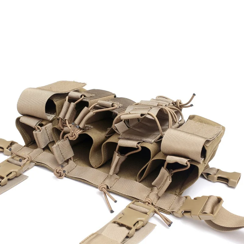 

Military Vest Tactical Hunting Harness Chest Front Pack Pouch Holster Adjustable Two Way Radio Pocket Waist Pack Accessories