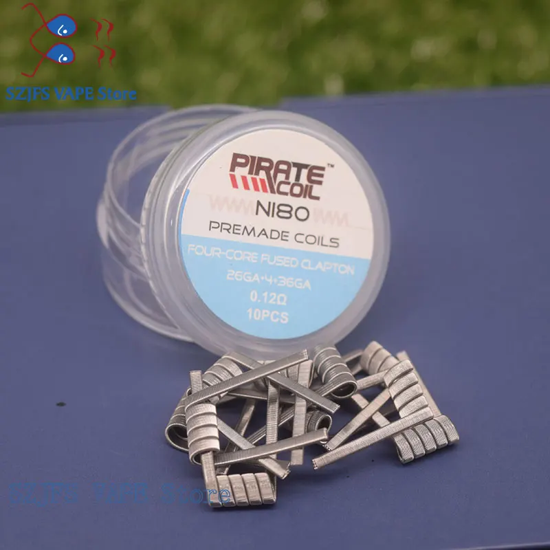 

100 Pieces/box rda Ni80 SS 316l A1 Prebuilt Coil Electronic Cigarette Rda Atomizer Vape Pen DIY Tools Accessories Pirate Coils